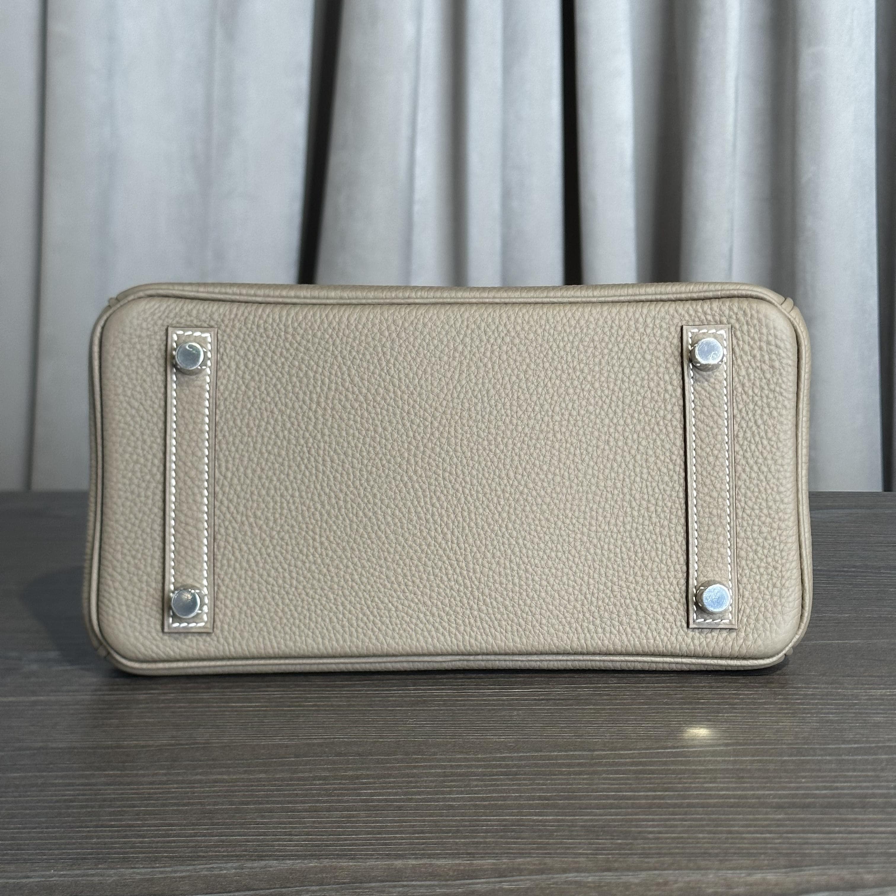Hermès Etoupe Birkin 25 Togo Palladium Hardware
