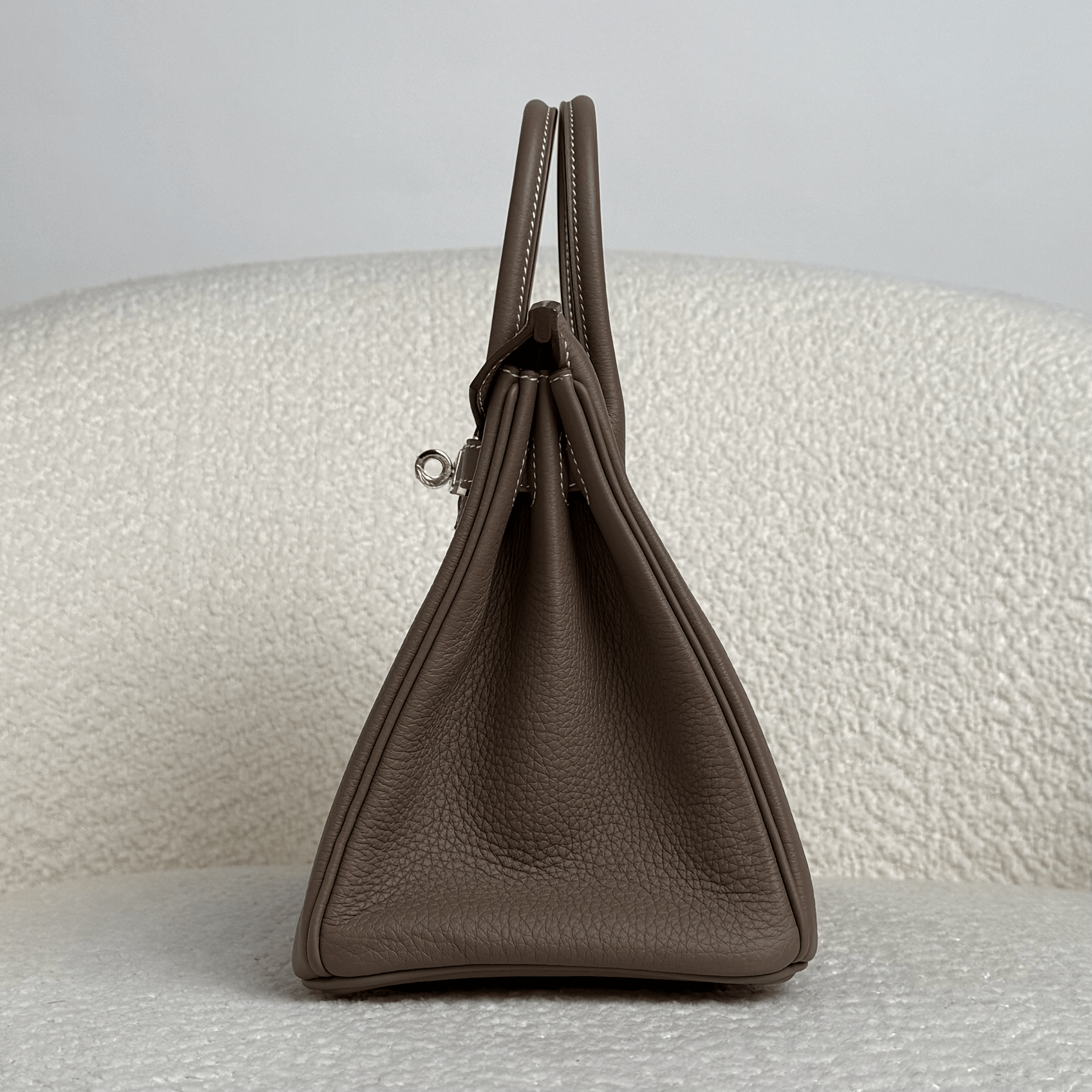 Hermès Etoupe Birkin 25 Togo Palladium Hardware