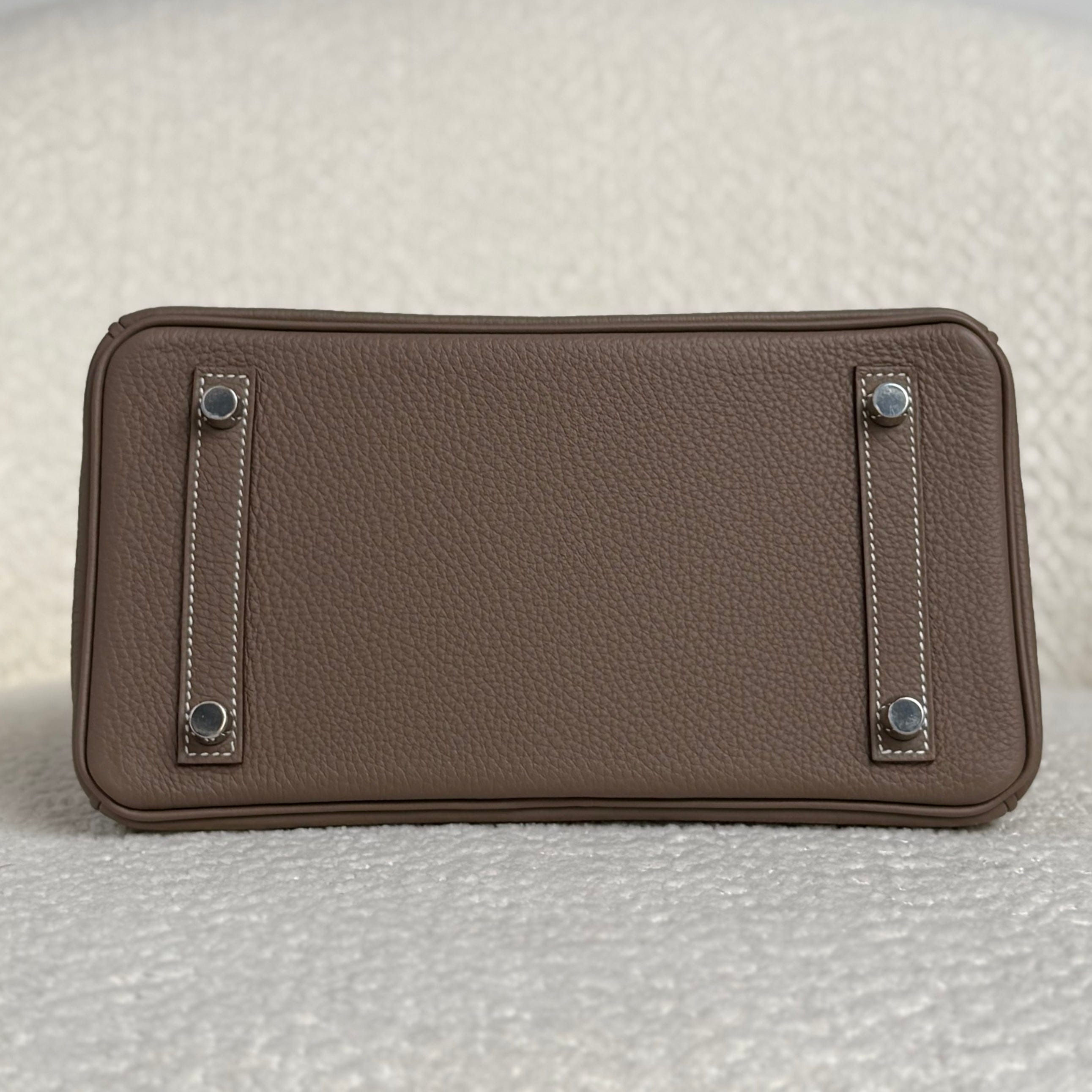Hermès Etoupe Birkin 25 Togo Palladium Hardware