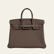 Hermès Etoupe Birkin 25 Togo Palladium Hardware