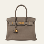 Hermès Etoupe Birkin 30 Togo Gold Hardware