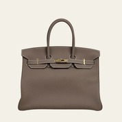 Hermès Etoupe Birkin 35 Togo Gold Hardware