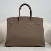 Hermès Etoupe Birkin 35 Togo Gold Hardware