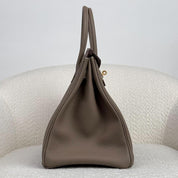 Hermès Etoupe Birkin 35 Togo Gold Hardware