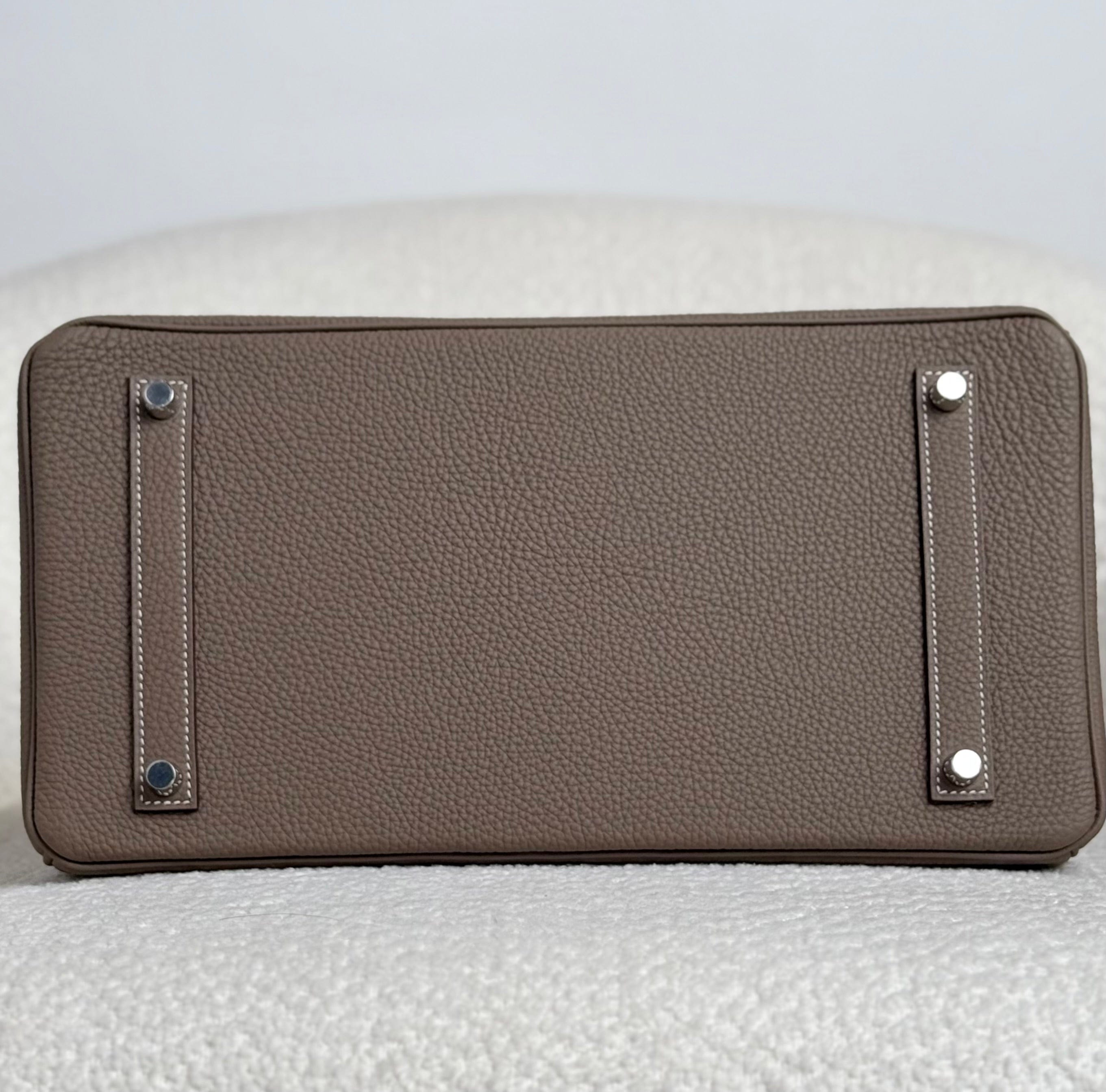 Hermès Etoupe Birkin 35 Togo Palladium Hardware