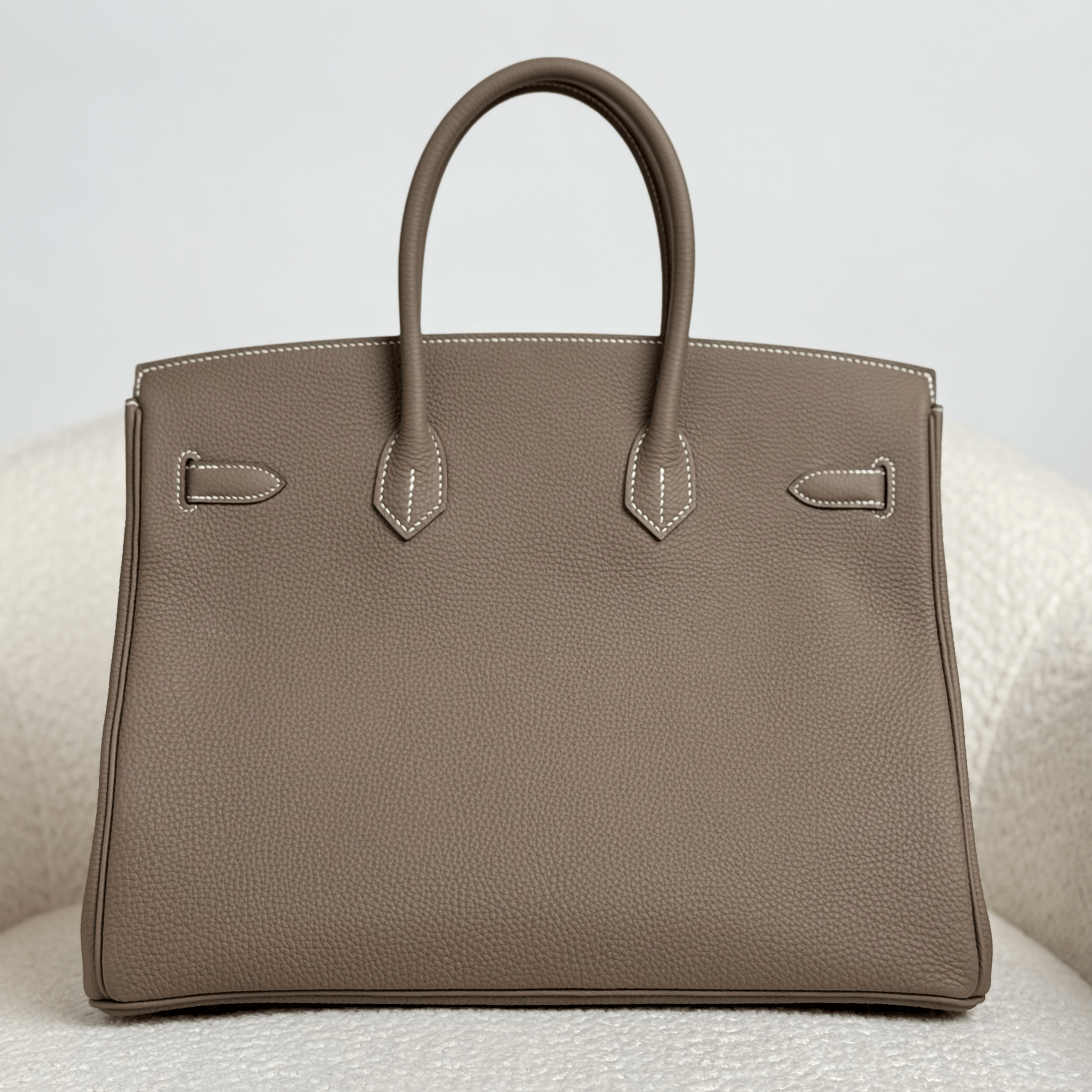 Hermès Etoupe Birkin 35 Togo Palladium Hardware