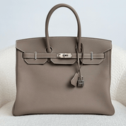 Hermès Etoupe Birkin 35 Togo Palladium Hardware