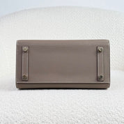 Hermès Etoupe Birkin Sellier 25 Epsom Gold Hardware