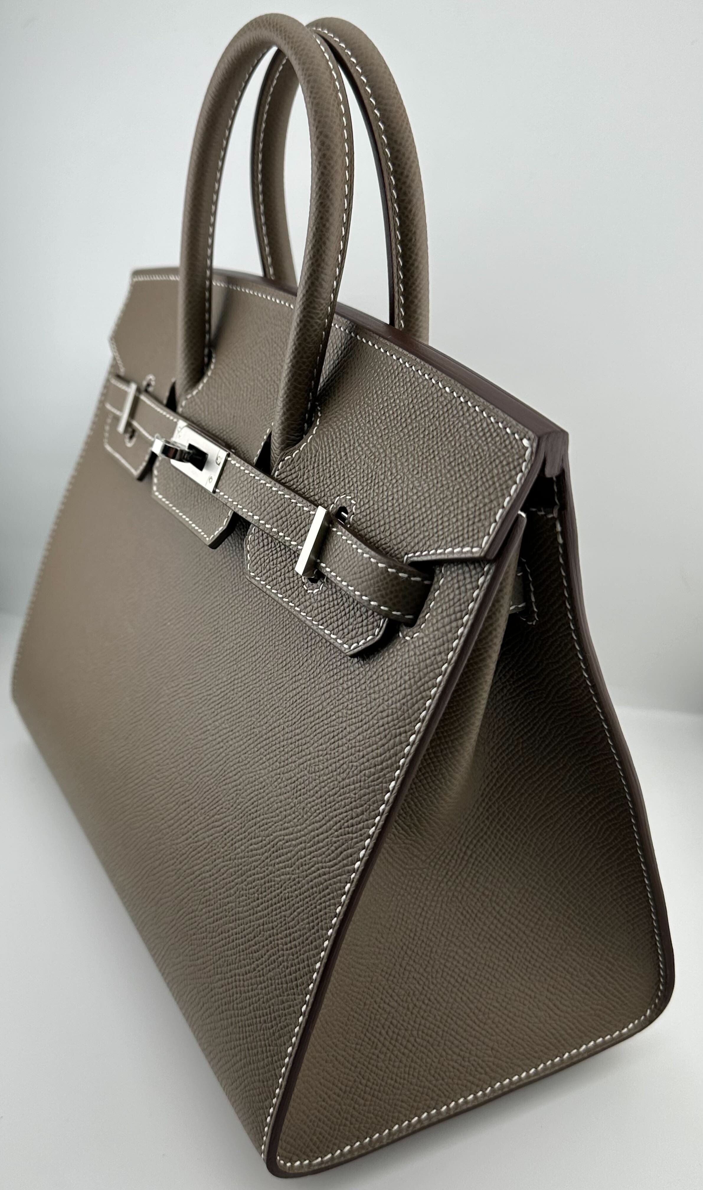 Hermès Etoupe Birkin Sellier 25 Epsom Palladium Hardware