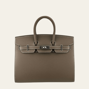 Hermès Etoupe Birkin Sellier 25 Epsom Palladium Hardware