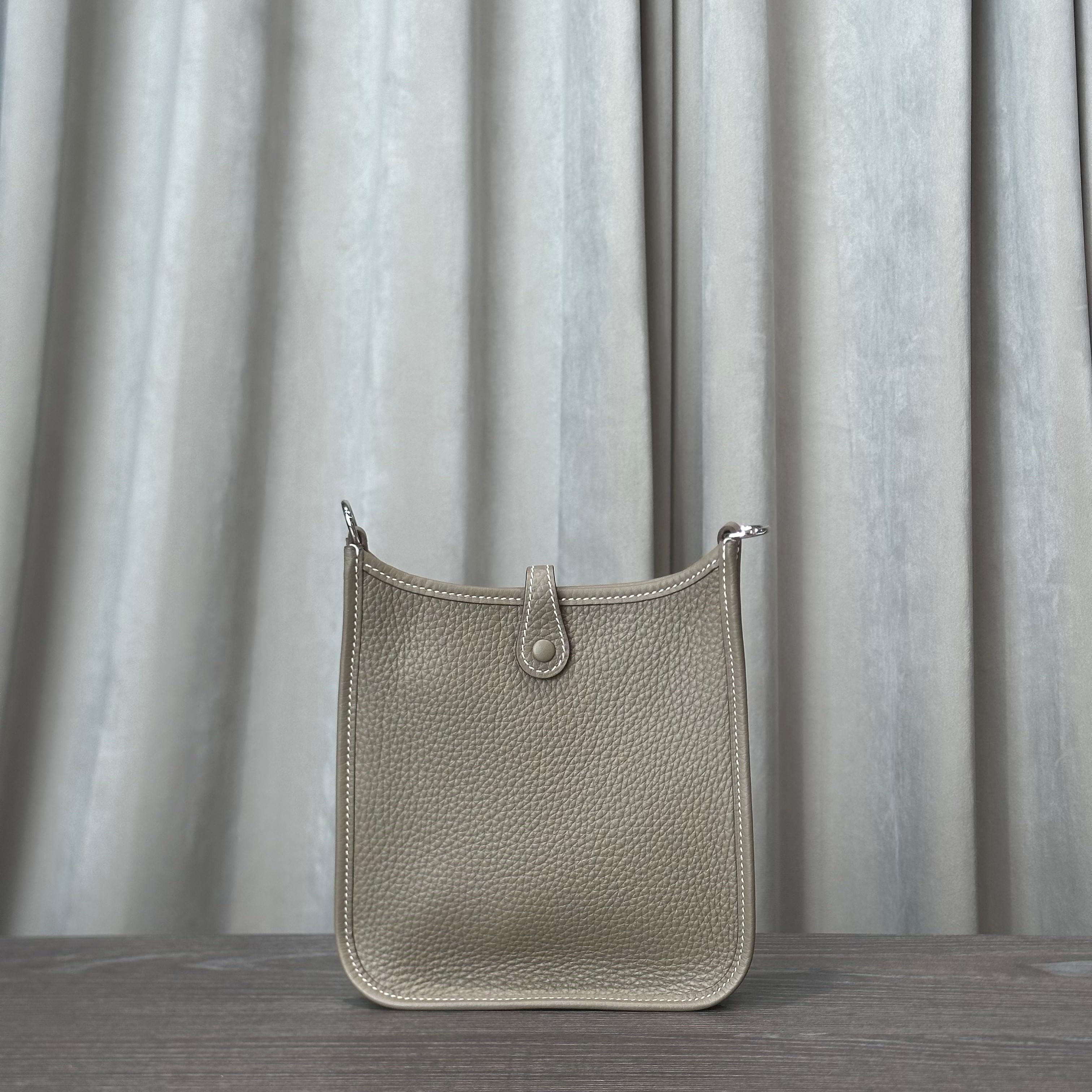 Hermès Etoupe Bleu Indigo Evelyne 16 Amazone Clemence Calfskin Palladium Hardware
