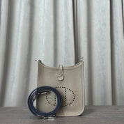 Hermès Etoupe Bleu Indigo Evelyne 16 Amazone Clemence Calfskin Palladium Hardware