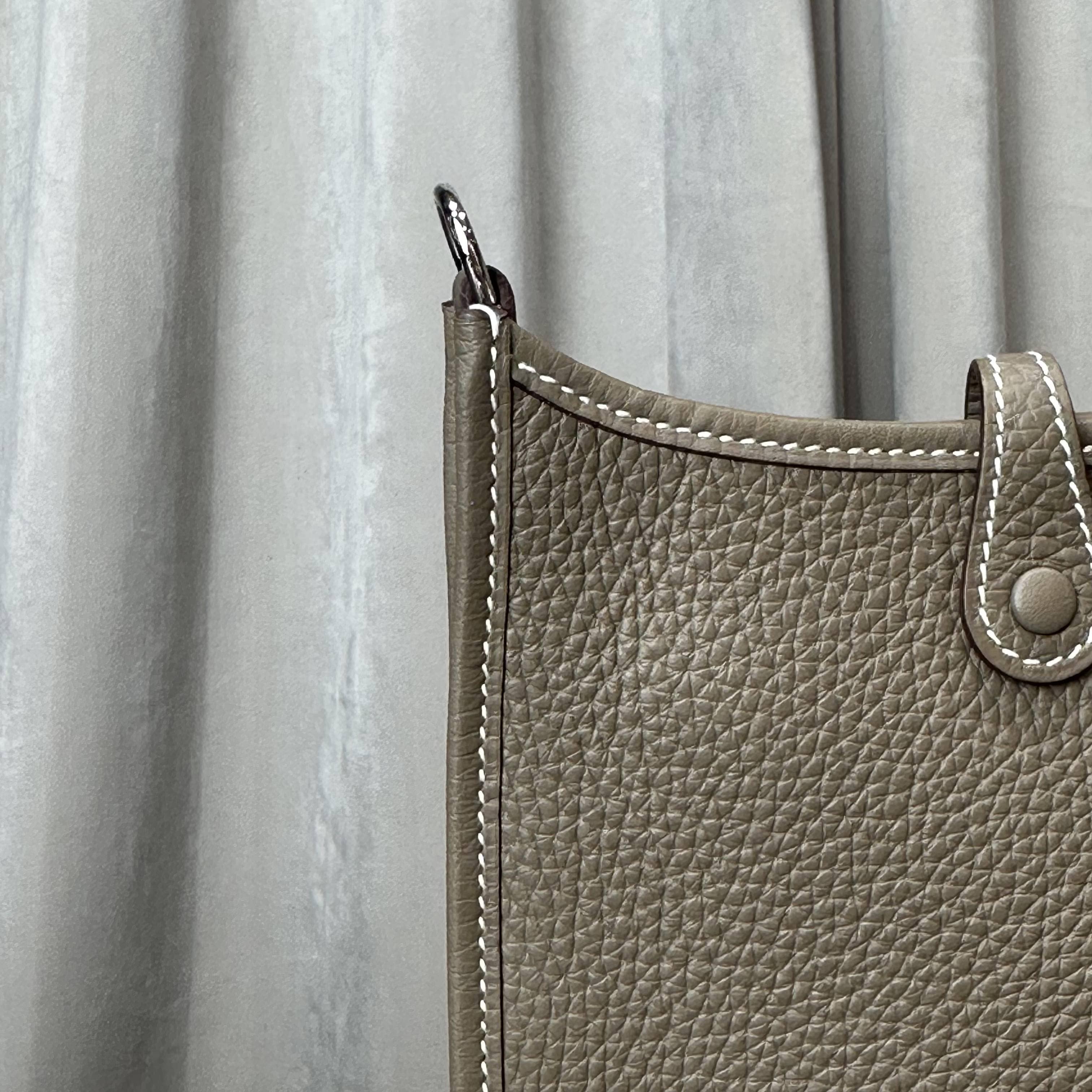 Hermès Etoupe Bleu Indigo Evelyne 16 Amazone Clemence Calfskin Palladium Hardware