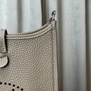 Hermès Etoupe Bleu Indigo Evelyne 16 Amazone Clemence Calfskin Palladium Hardware