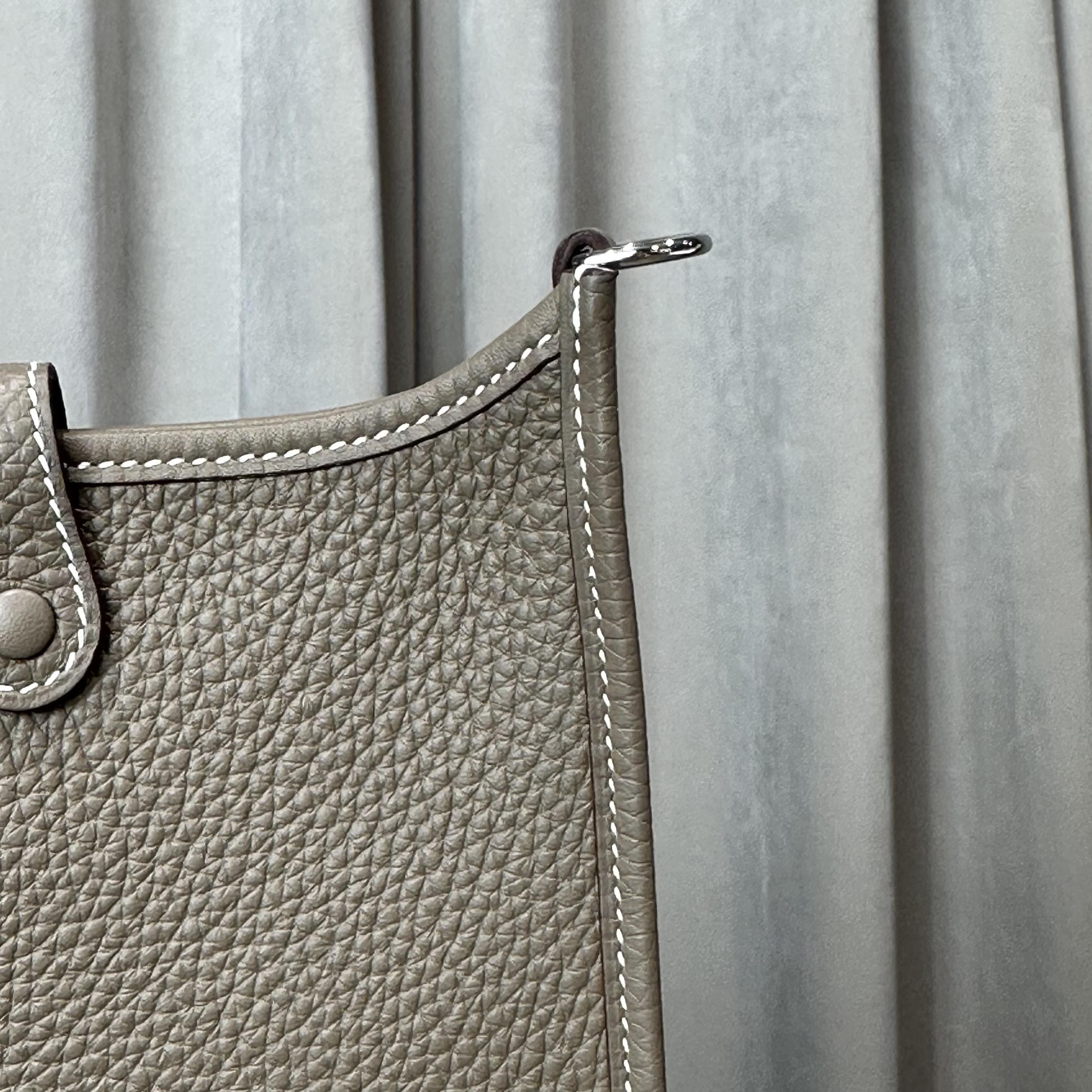 Hermès Etoupe Bleu Indigo Evelyne 16 Amazone Clemence Calfskin Palladium Hardware