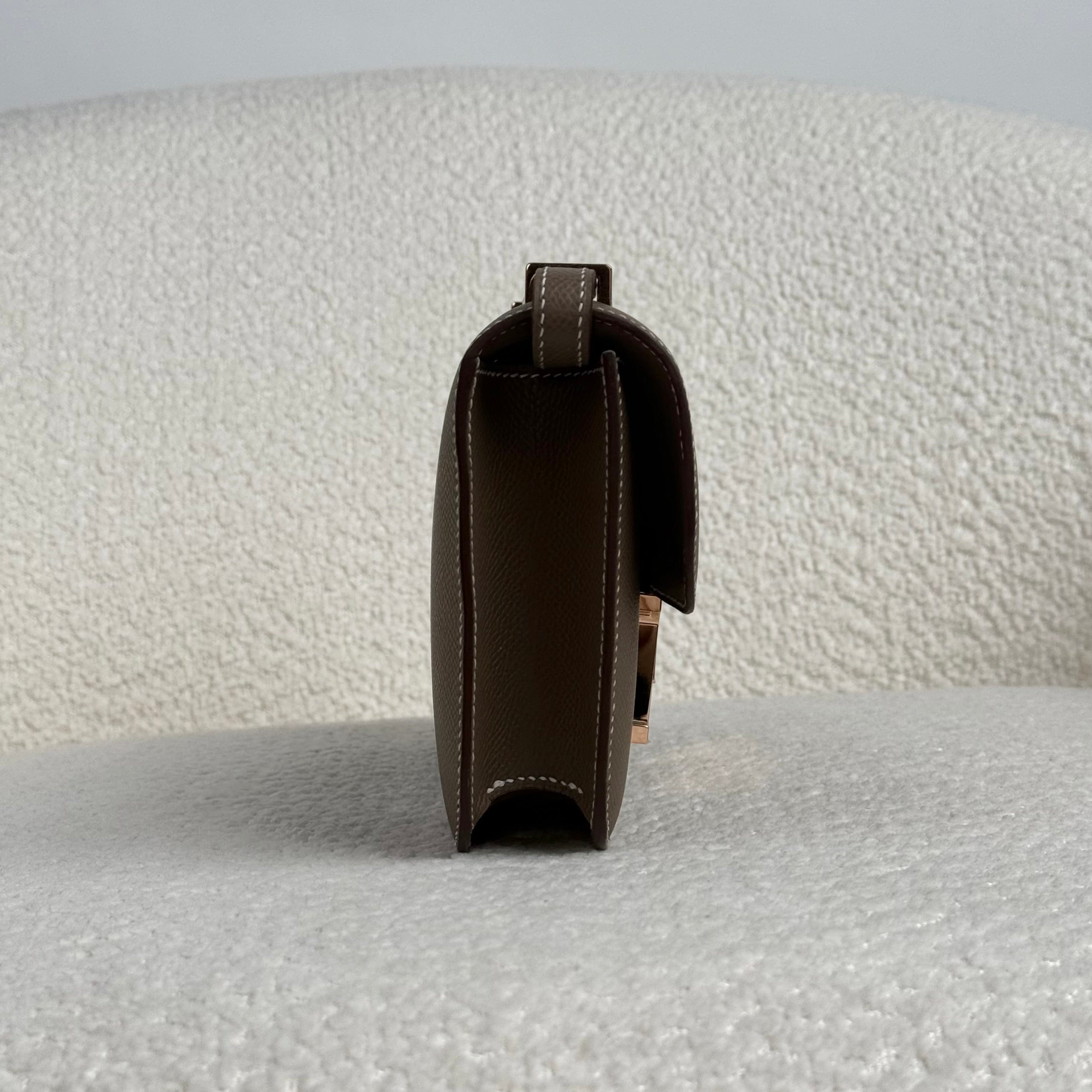 Hermès Etoupe Constance Elan Epsom Rose Gold Hardware