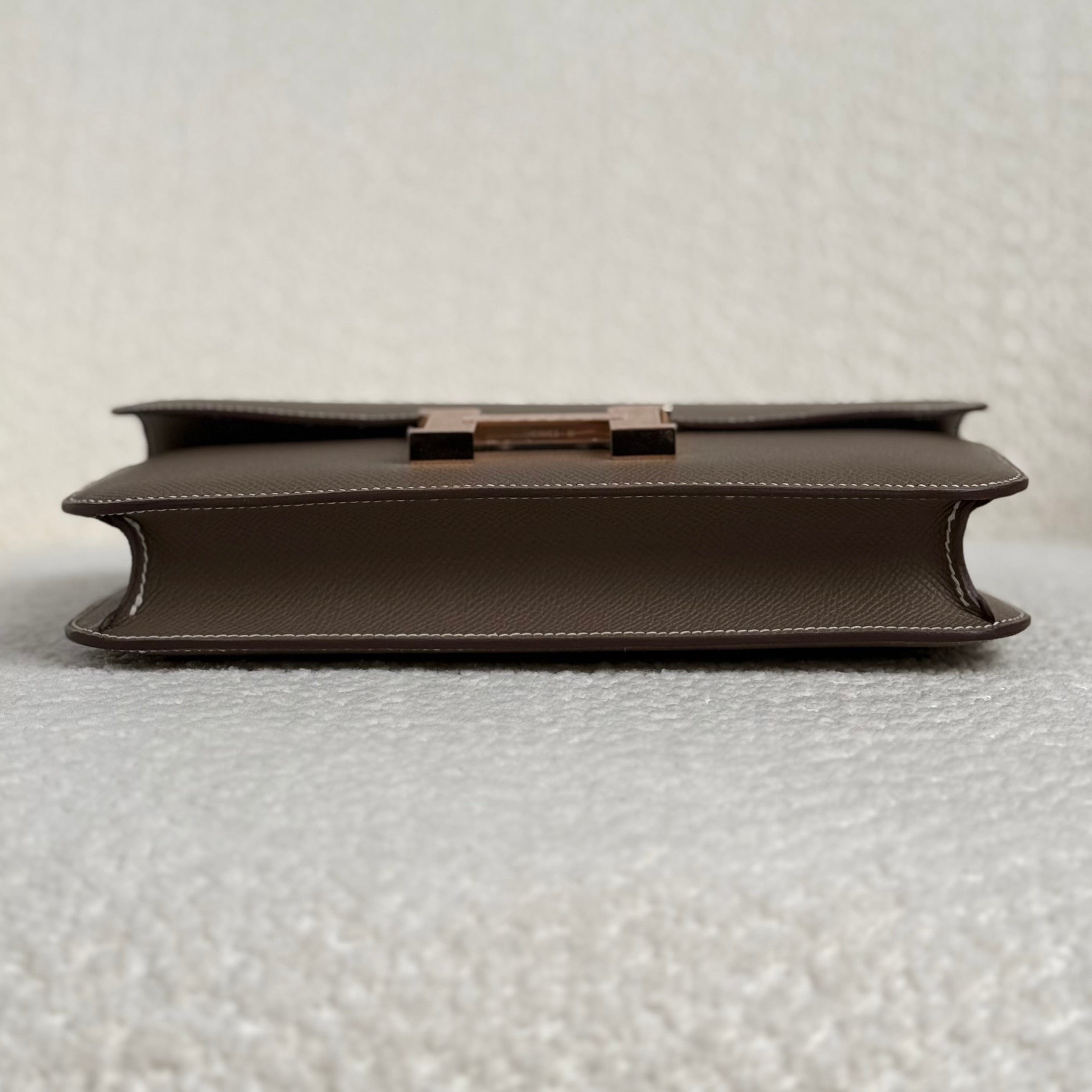 Hermès Etoupe Constance Elan Epsom Rose Gold Hardware