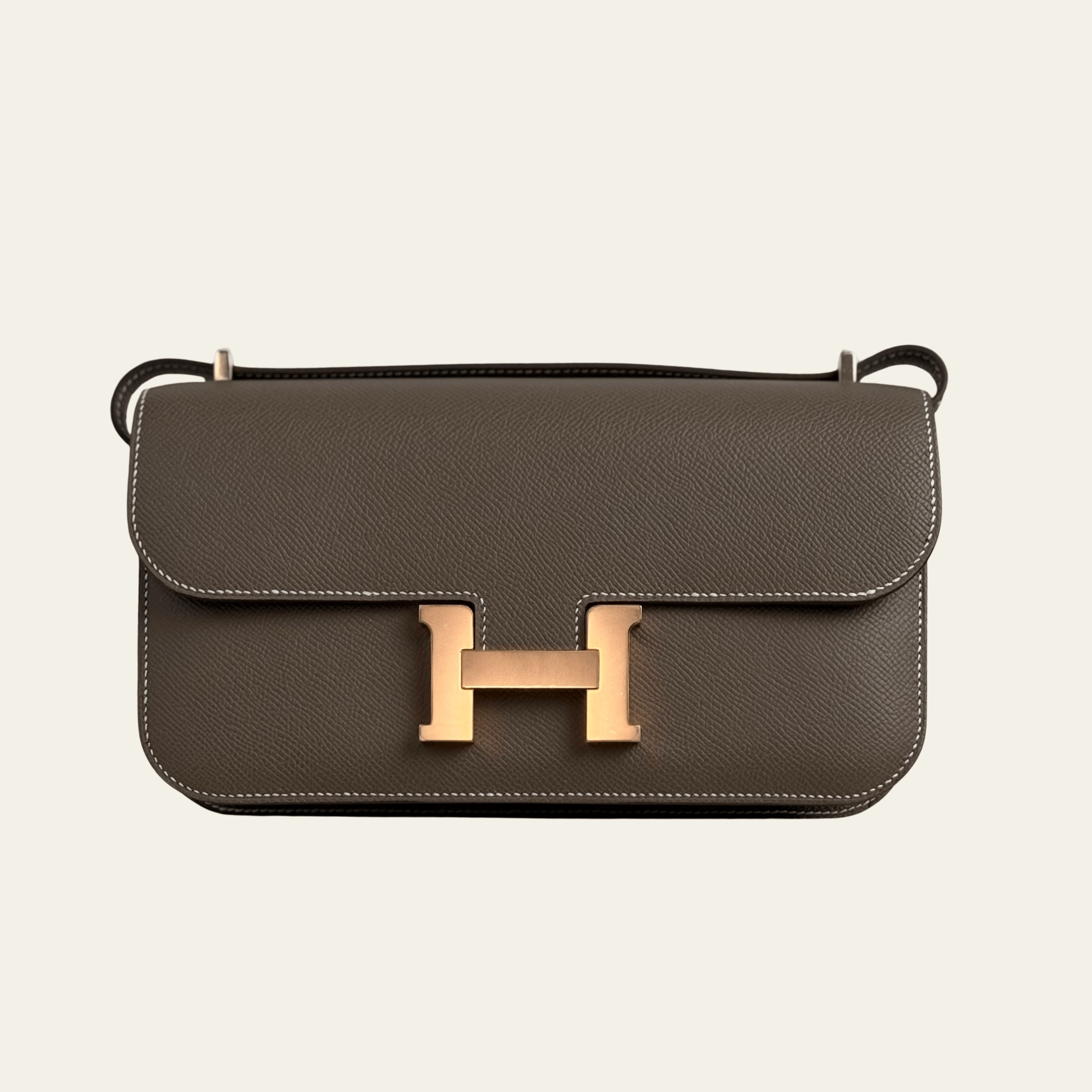 Hermès Etoupe Constance Elan Epsom Rose Gold Hardware