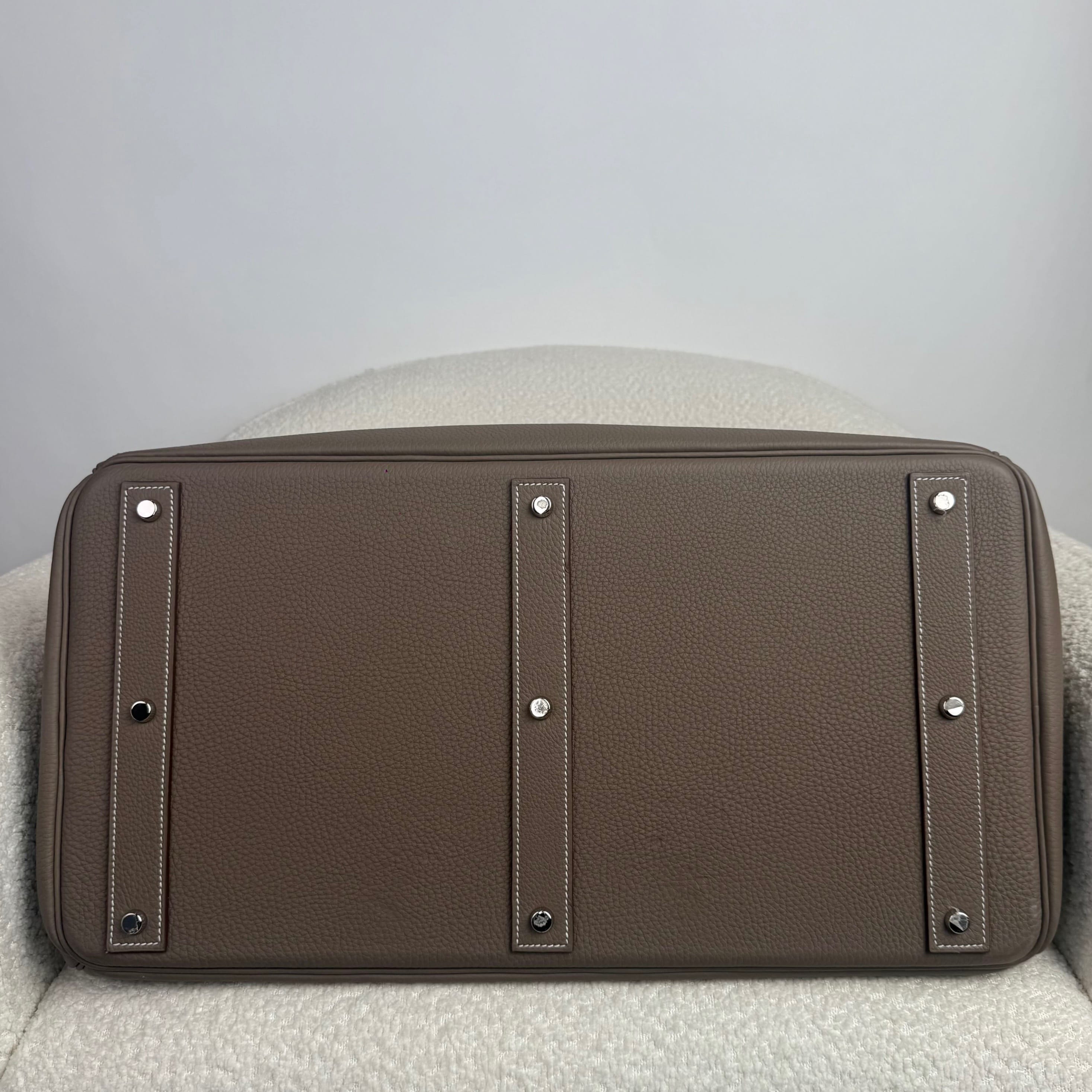 Hermès Etoupe HAC Birkin 50 Togo Palladium Hardware