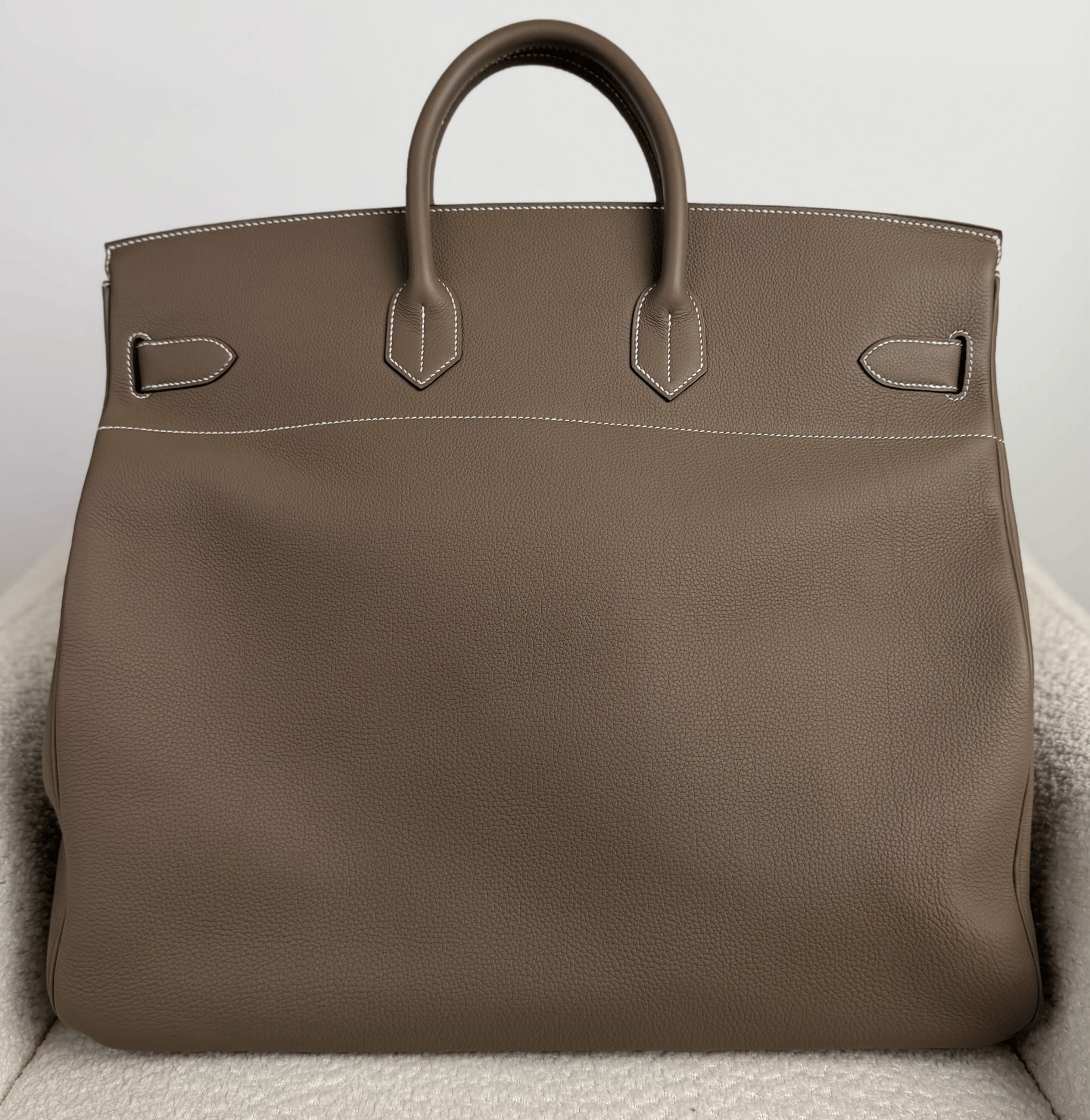 Hermès Etoupe HAC Birkin 50 Togo Palladium Hardware