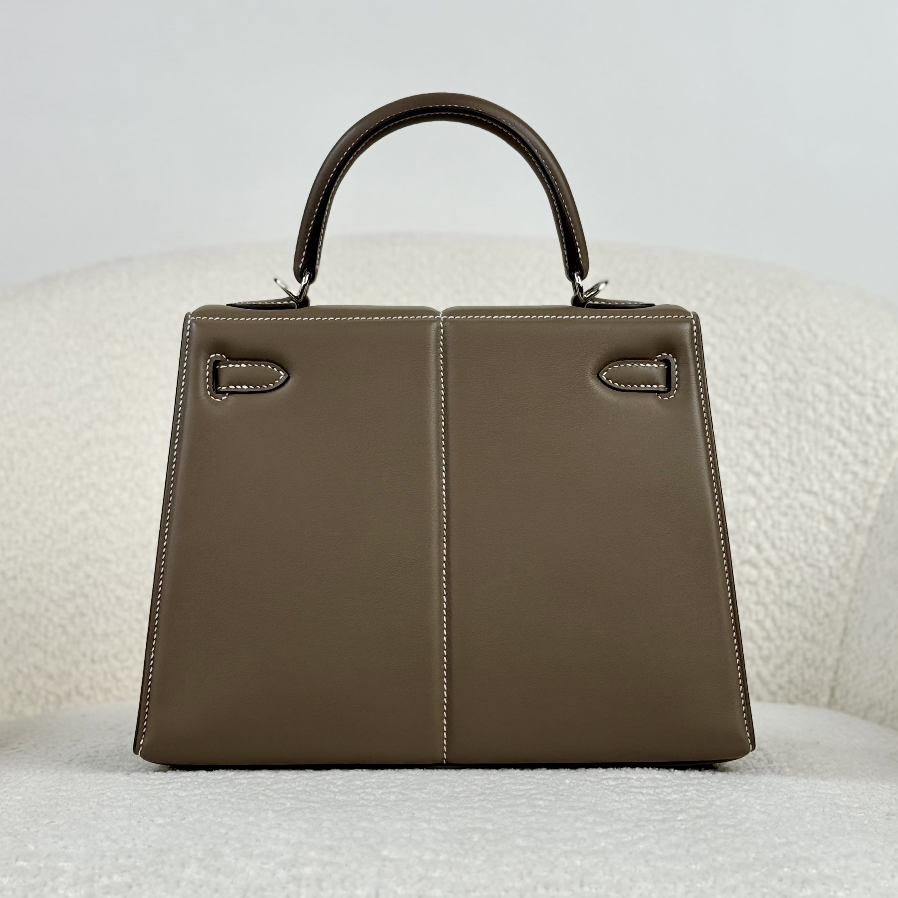 Hermès Etoupe Kelly 25 Swift Padded Palladium Hardware Limited Edition
