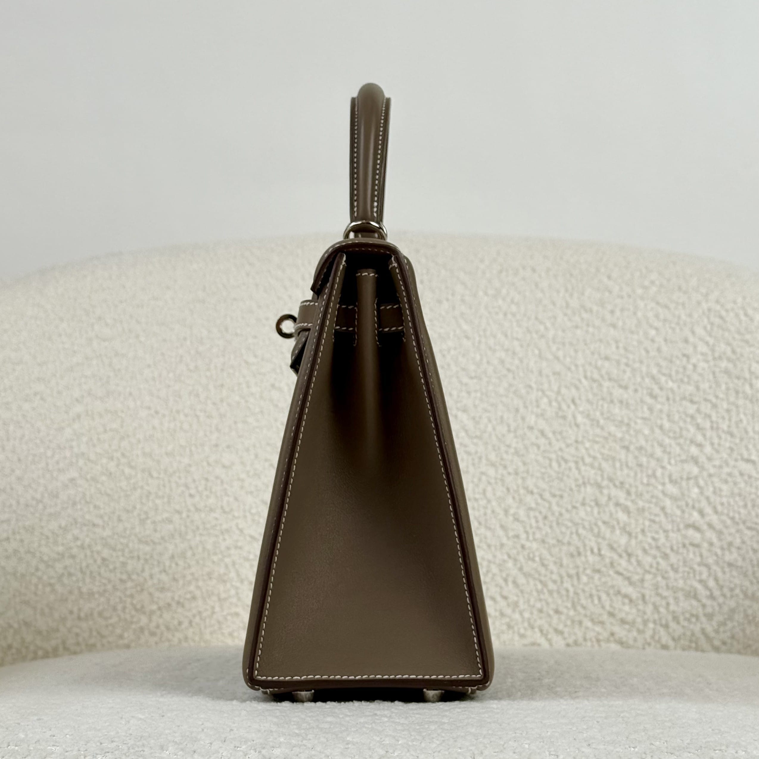 Hermès Etoupe Kelly 25 Swift Padded Palladium Hardware Limited Edition