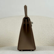 Hermès Etoupe Kelly 25 Swift Padded Palladium Hardware Limited Edition