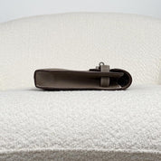 Hermès Etoupe Kelly Depeches 25 Togo Clutch Palladium Hardware
