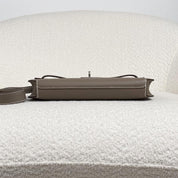 Hermès Etoupe Kelly Depeches 25 Togo Clutch Palladium Hardware