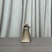 Hermès Etoupe Kelly Pochette Clutch Swift Calfskin Palladium Hardware