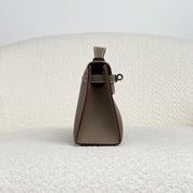 Hermès Etoupe Kelly Pochette Clutch Swift Calfskin Palladium Hardware