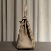 Hermès Etoupe Kelly Retourne 25 Palladium Hardware