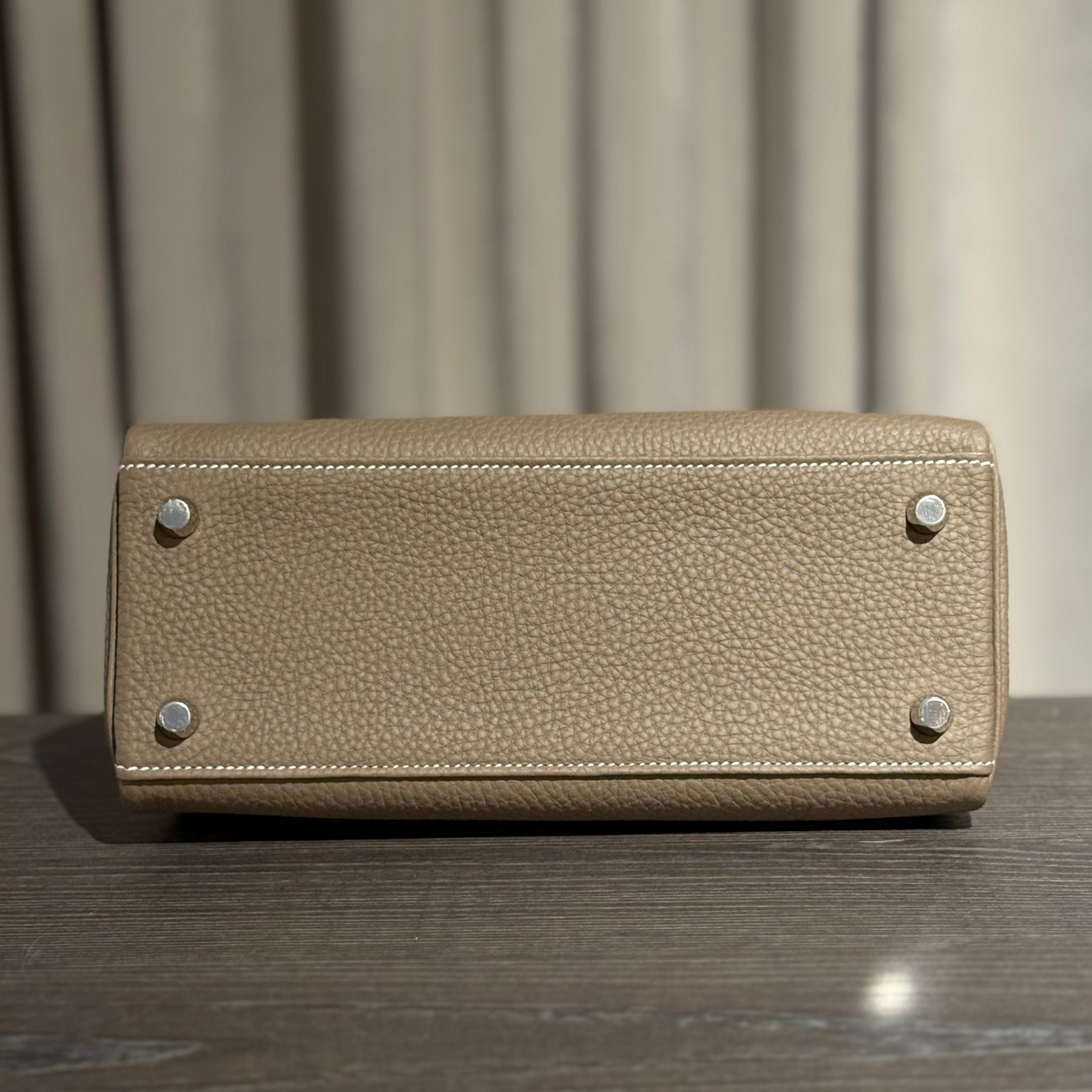 Hermès Etoupe Kelly Retourne 25 Palladium Hardware