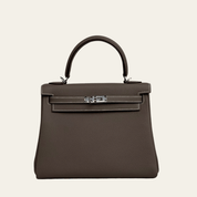 Hermès Etoupe Kelly Retourne 25 Togo Palladium Hardware