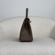Hermès Etoupe Kelly Retourne 25 Togo Palladium Hardware