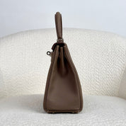 Hermès Etoupe Kelly Retourne 25 Togo Palladium Hardware