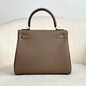 Hermès Etoupe Kelly Retourne 25 Togo Palladium Hardware