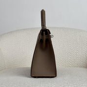 Hermès Etoupe Kelly Sellier 25 Epsom Palladium Hardware