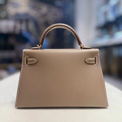 Hermès Etoupe Mini Kelly 20 Sellier Epsom Gold Hardware