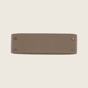 Hermès Etoupe Mini Kelly Sellier 20 Epsom Palladium Hardware