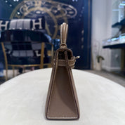 Hermès Etoupe Mini Kelly Sellier 20 Epsom Palladium Hardware