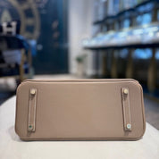 Hermès Etoupe Shoulder Birkin 29 Evercolor Gold Hardware