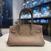 Hermès Etoupe Shoulder Birkin 29 Evercolor Gold Hardware