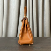 Hermès Fauve Kelly 25 Retourne Barenia Fauborg Calfskin Gold Hardware