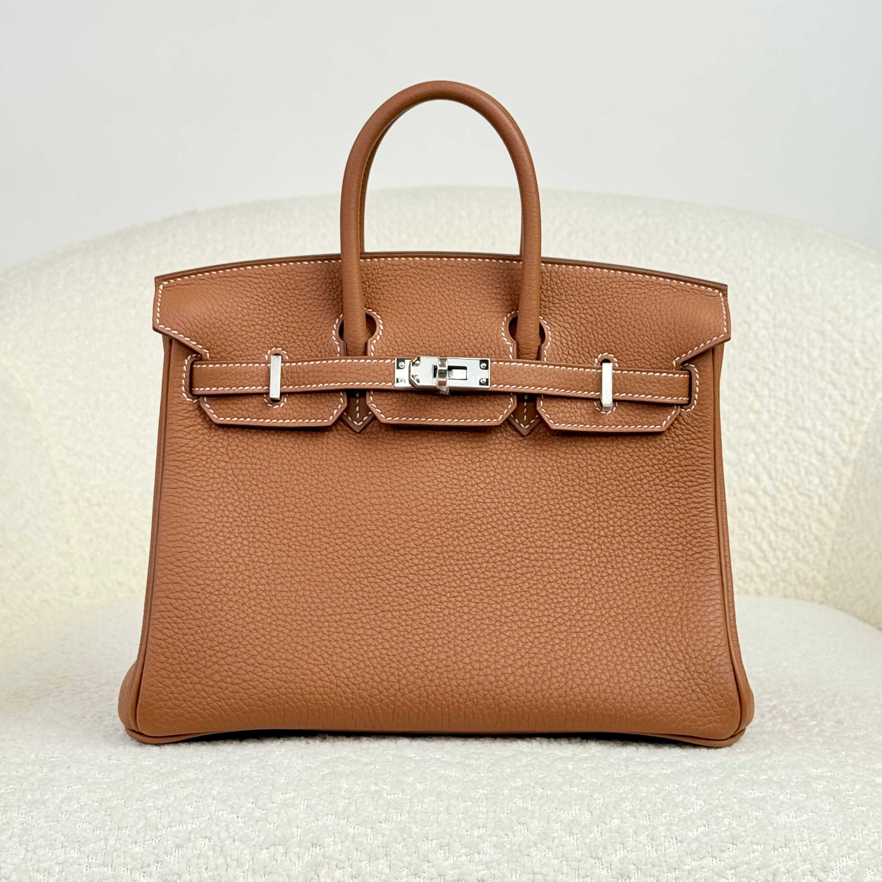 Hermès Gold Birkin 25 Togo Palladium Hardware