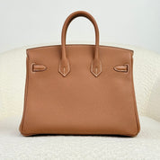 Hermès Gold Birkin 25 Togo Palladium Hardware
