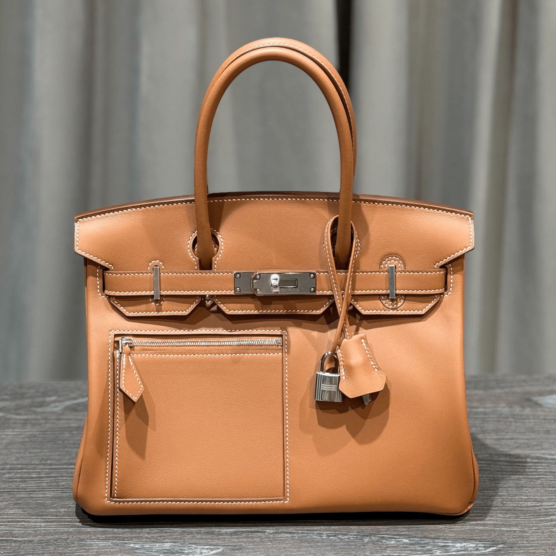 Hermès Gold Birkin 30 Colormatic Swift Palladium Hardware Limited Edition