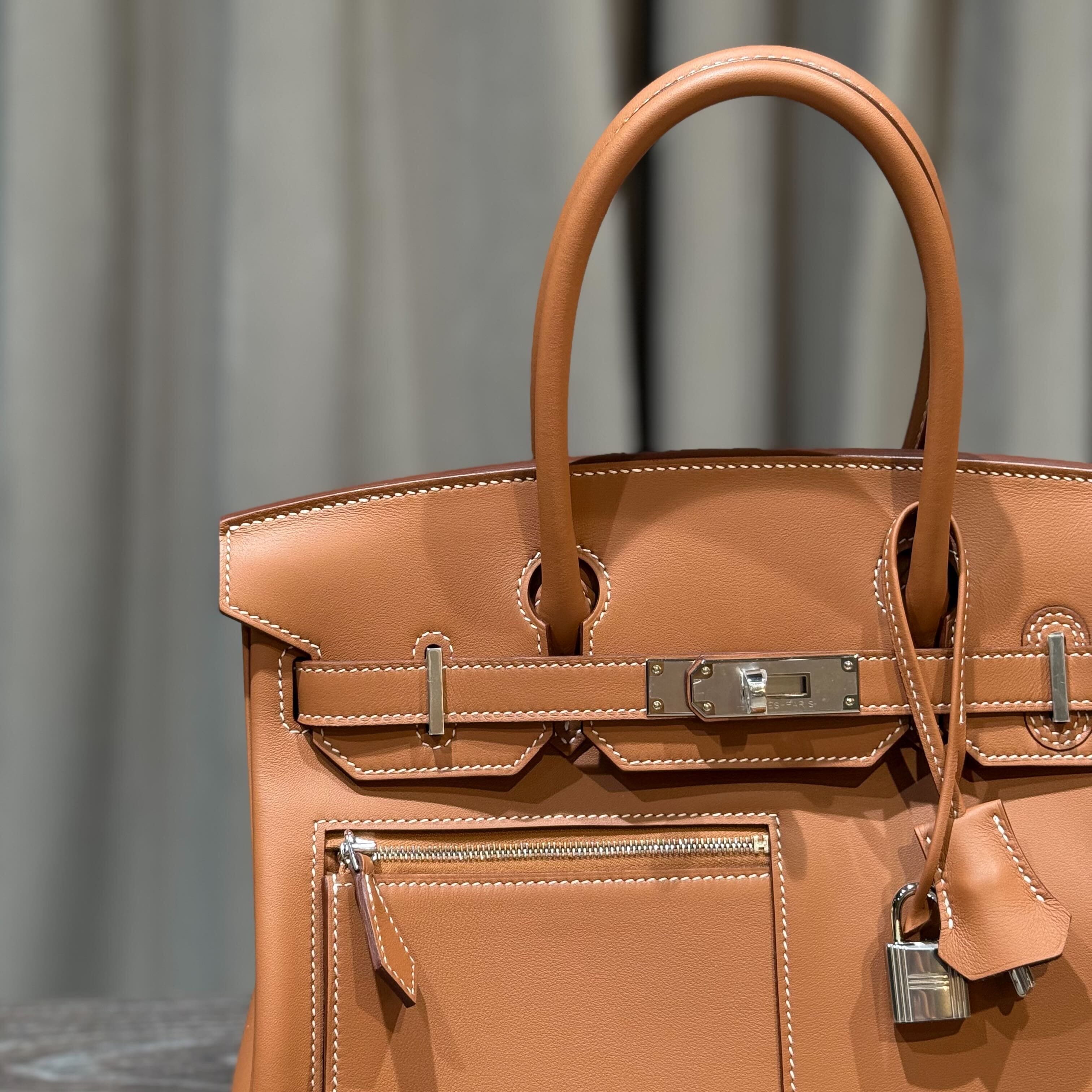 Hermès Gold Birkin 30 Colormatic Swift Palladium Hardware Limited Edition