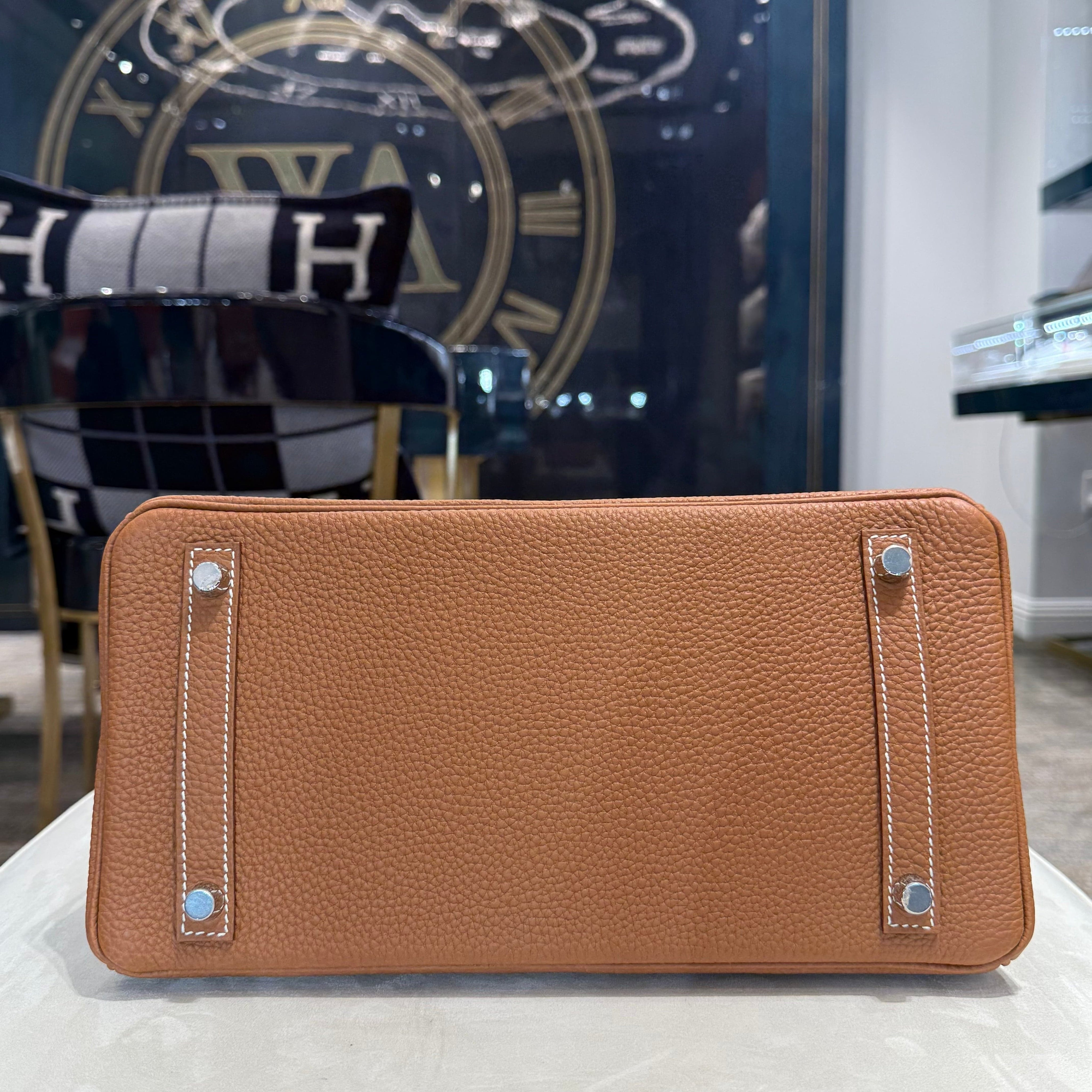 Hermès Gold Birkin 30 Togo Brushed Palladium Hardware