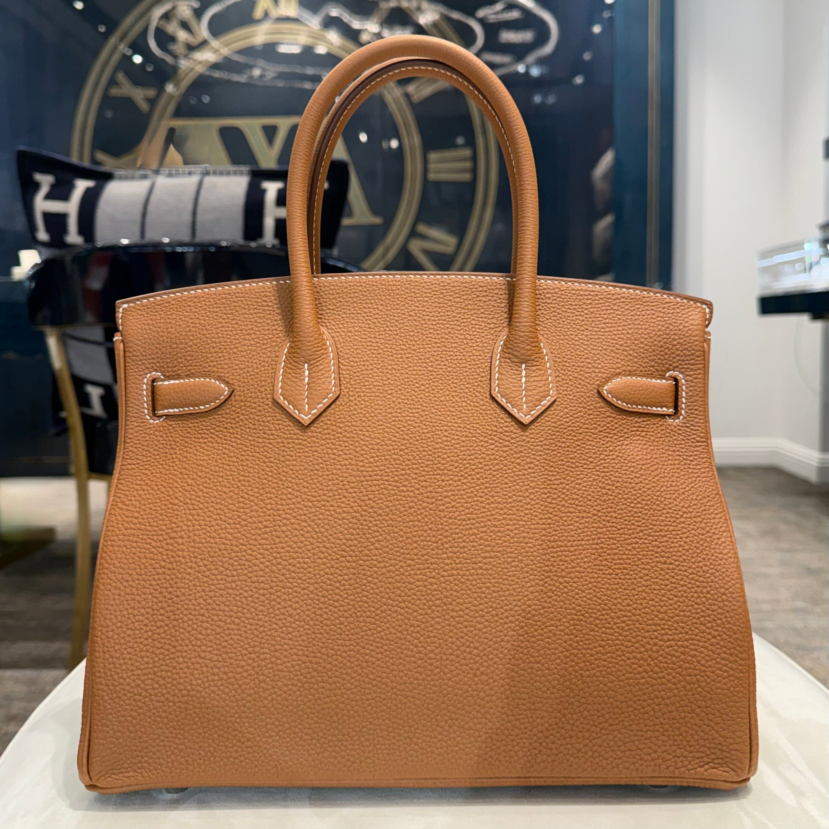 Hermès Birkin 30 Gold – Brown Birkin Bag Togo Brushed Palladium